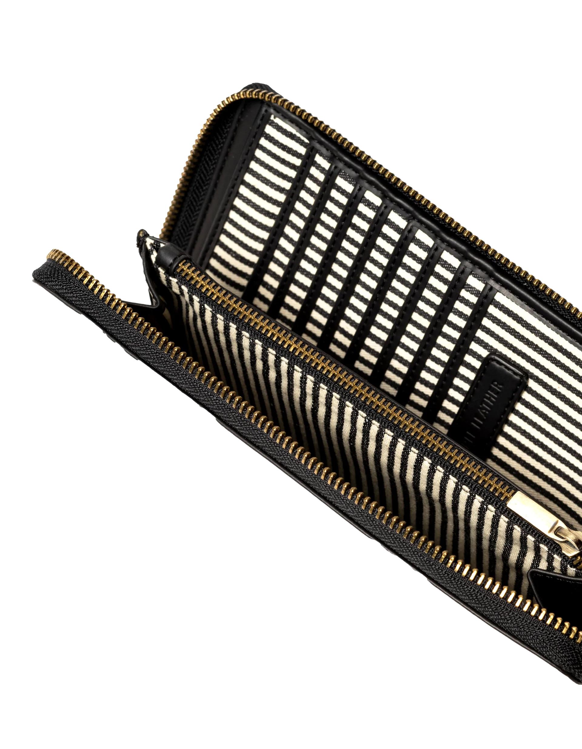 O My Bag Sonny Wallet Black Apfel Leder Portemonnaie unisex